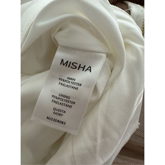 NWT MISHA Questa Chain Mini Dress in Ivory Size M $395 - Picture 10 of 10
